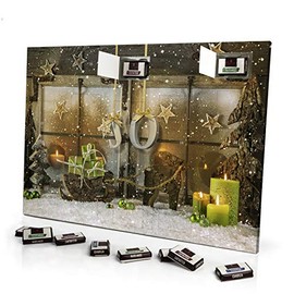 printplanet - Adventskalender mit Namen Jo - gefüllt mit Schokoladen-Füllung - personalisiert mit Namens-Motiv Weihnachtsbuchstaben - Schoko-Kalender, Weihnachtskalender