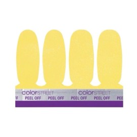Color Street Nail Polish Strips GIGA BRIGHT Accent (FSN007) 4 strips Yellow neon