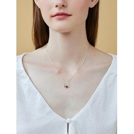 Dorunmo Ladybug Necklace 925 Sterling Silver Lady Bug Daisy Pendant Necklace Cute Animal Ladybug Jewelry Christmas Gifts for Women