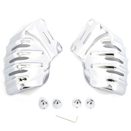 1 Pair Motorcycle Front Brake Caliper Covers for Harley Touring Street Glide Road Glide FLHX FLTR 2008-2023 Night Rod Special VRSCDX 2007-2017 (Chrome)