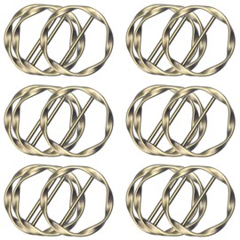 ZGQHZR 18pc Silk Scarf & T-Shirt Buckle Rings - Metal Round Circle Clips for Hat, Belt, Scarves & T-Shirt (Bronze)