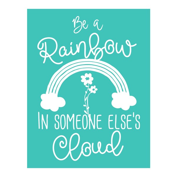 BAOFALI Rainbow Silkscreen Stencil,Reusable Self-Adhesive Silk Screen Printing, for Decor/Printing