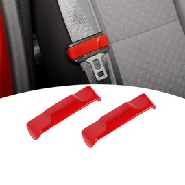 PDKLIN for Colorado Seat Belt Trim Cover Fit for Chevy Colorado/GMC Canyon 2014-2022 Red Interior Accessories 2pcs