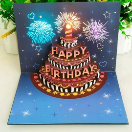 SPOTON LIGHTS & SOUND Pop up Happy Birthday Card Birthday Gifts for Women Men Husband Wife Kids Greeting Cards With Envelopes