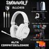 SADES Snowwolf SA-722S Gaming Headset White, 18.5 cm x 9