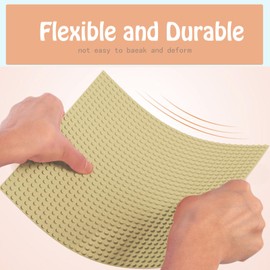 HUIZDQ 8 Pack Classic Baseplates Building Plates for Building Bricks 100% Compatible with All Major Brands-Baseplate, For Kids 3 Years Up, 10" x 10", Sand