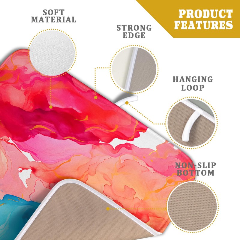 Ink Painting Dish Drying Mat Abstract Art Microfiber Drying Pads