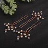 Teyglen Pearl Crystal Bridal Hair Pins Rhinestone Bride Wedding Hair