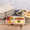 JAYEEY 40 OZ 4 Compartments disposable plates with PP Lids