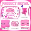 Aliceset 8 Pcs Sleepover Party Supplies Sleepover Squad Makeup Bags