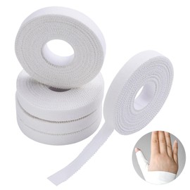 HonGien 5 Rolls Zinc Oxide Tape (1.25cm x 13.7m) White Athletic Tape Long Sports Taping Sports Injury Taping for Ankle Wrist Knee Finger Climbing Boxing Prevention etc White