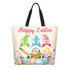 Happy Easter Tote Bag with Handles Large Happy Easter Reusable