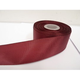 2 metres of 40mm Taffeta Ribbon Burgundy Wine Claret Double Sided 40 mm 4cm