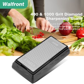 Knife Sharpener Stone 400/1000 Grit Double Sided Whetstone Knife Sharpening Stone Grinding Stone with Base Fine Knife Sharpening Stone Set for Knifes