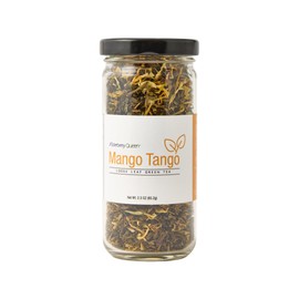 Elderberry Queen Té Verde De Mango Descafeinado De Hojas Sueltas, Mezcla De Hierbas Naturales Puras Descafeinadas Con Saúco Y Caléndula (56 G)