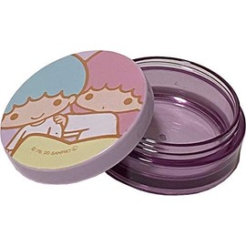 Sanrio Little Twin Star Die Cut Cream Container Cosmetic Case 0.70oz (20g) Makeup Travel Case (Purple), purple