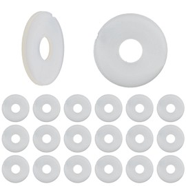 MEETOOT 20PCS Glass Shower Door Handle Towel Bar Standoff Cover Assembly Replacement Transparent Plastic Screw Flat Washer Gasket for Glass Door Decorative Project