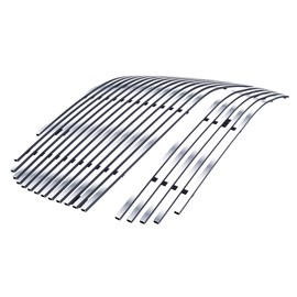 APS Premium 304 Stainless Steel Chrome Horizontal Billet Grille Grill Insert Combo Compatible with Chevy HHR 2006 2007 2008 2009 2010 2011 Main Upper Lower Bumper N19-S86878C