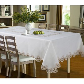 Royal Betten Wappen Tischdecke, Bestickte Luxus Tischdecke, Top Abendessen Küche Tisch Cover Crest 70"x108" Table-Cloth Gold