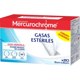 Mercurochrome - Garze Sterili - Primo Soccorso - Garze Sterili - Buste Singole - 60 Garze