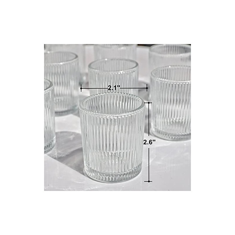 VOHO - 24 portavelas transparentes para decoración de mesas