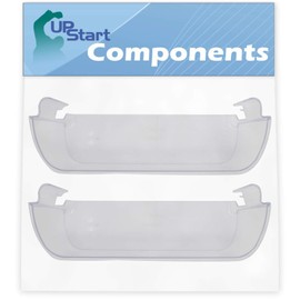 2-Pack 240323002 Refrigerator Clear Door Bin Replacement for Frigidaire FRS26H7CSB0 Refrigerator - Compatible with 240323002 Door Bin - UpStart Components Brand