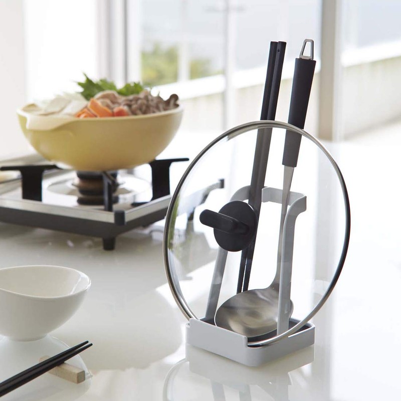 Tower Pot Lid Stand, Ladle Stand, Chopsticks, Smartphone Stand [Ladle