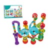 Roll Ball Track Building Blocks Colorful Stereoscopic Maze Stacking Toys
