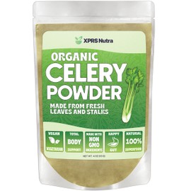 XPRS Nutra Organic Celery Powder - Celery Organic Fresh Powder Antioxidant - Premium Celery Powder Organic - Vegan Friendly Celery Fresh Powder (4 Ounce)