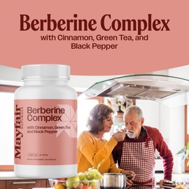 Mayfair Naturals Berberine Complex Supplement, with Cinnamon, Green Tea, and Black Pepper 90 Capsules