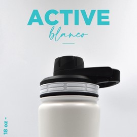 NORDAY | Stainless Steel Cups – Tumblers | Active 18oz White Thermal Tumbler | Maintains Temperature Between 8 and 24 Hours | Anti-Spill Lid - Ideal For Trips | Double Wall - Extra Resistant