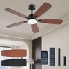 NKPU 52inch Ceiling Fans with Lights, Low Profile Ceiling Fan
