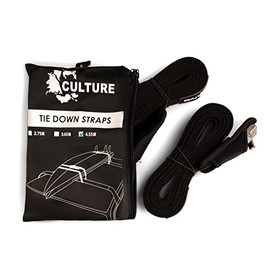Culture Supply Surfboard Tie Down Straps 15ft - Also SUP, Kayak, Canoe All Vehicles with Roof Racks