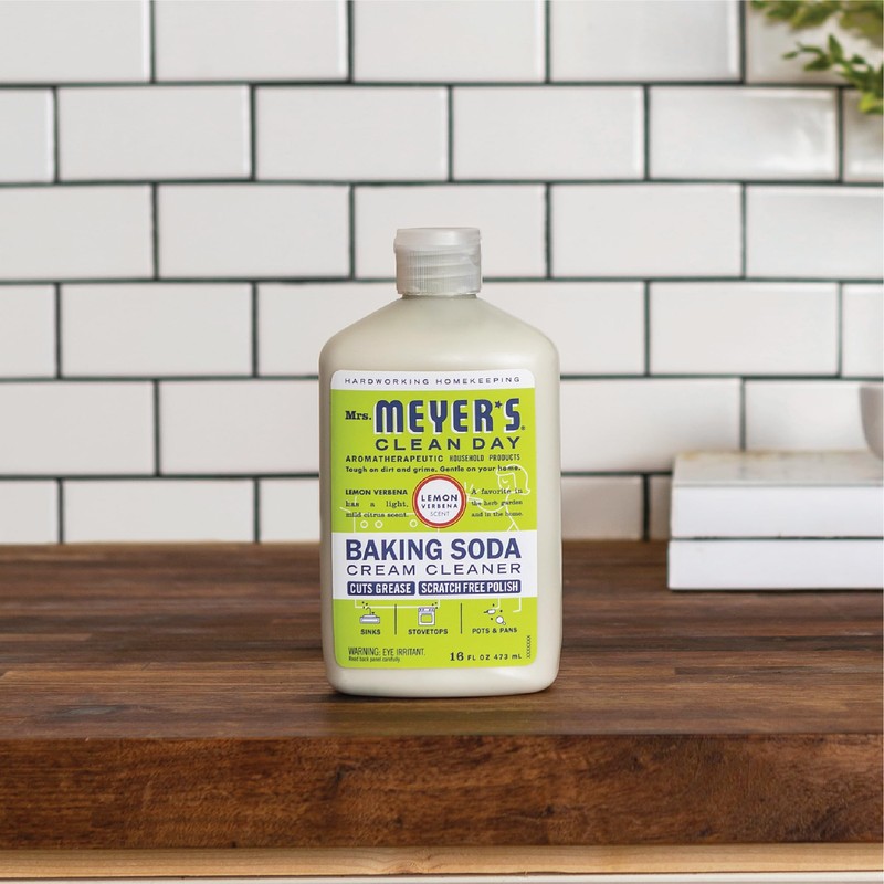 MRS. MEYER'S CLEAN DAY Baking Soda Cream Cleaner, Cuts Grease,