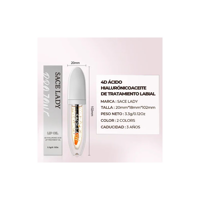 Sace Lady 4d Hialurónico Hidratante Acabado Gloss Lip Oil