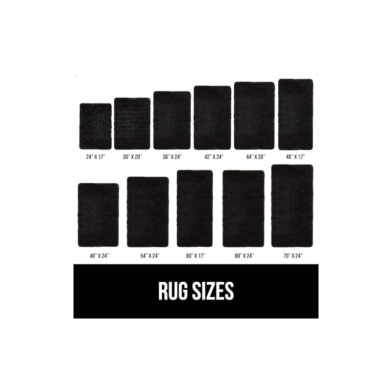 GORILLA GRIP GORILLA GRIP Bath Rug Mat 70x24, Thick Soft
