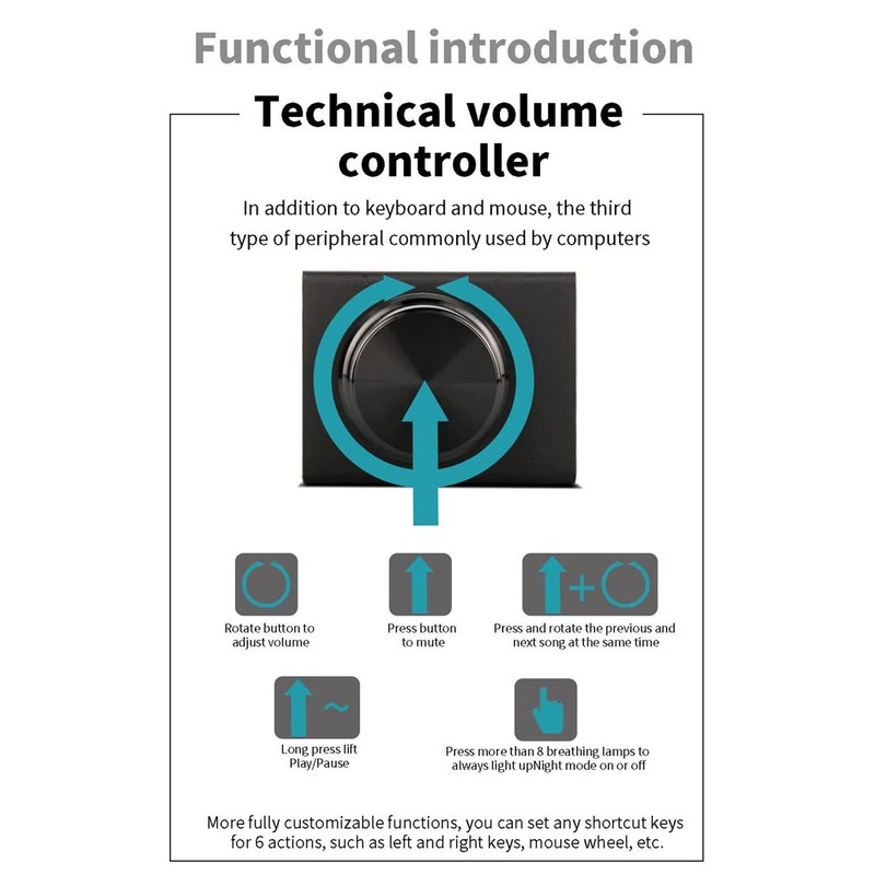 Hopbucan USB Computer Volume Controller Multimedia PC Speaker External Audio