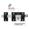 Cerradura De Barra Libre, Izquierda, Color Negra Hermex CB-456I