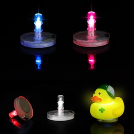 Light Up Duck Plug，Led Lamp Rubber Duck Mount, 16 Luminous Modes On-Off Control Flock Locker Rubber Duck Holder for Car Dash and Fixed Display（Excluding Rubber Duck） (2 PCS)