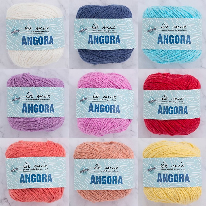 5 Ball La MIA Angora Wool Total 8.8 oz. Each