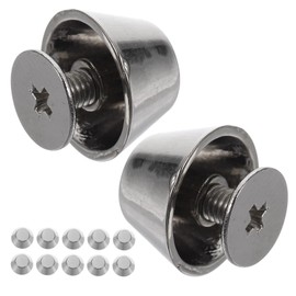 DOITOOL 12pcs Zinc Alloy Bag Feet Hardware Purse Feet Bag Bottom for Leather Craft