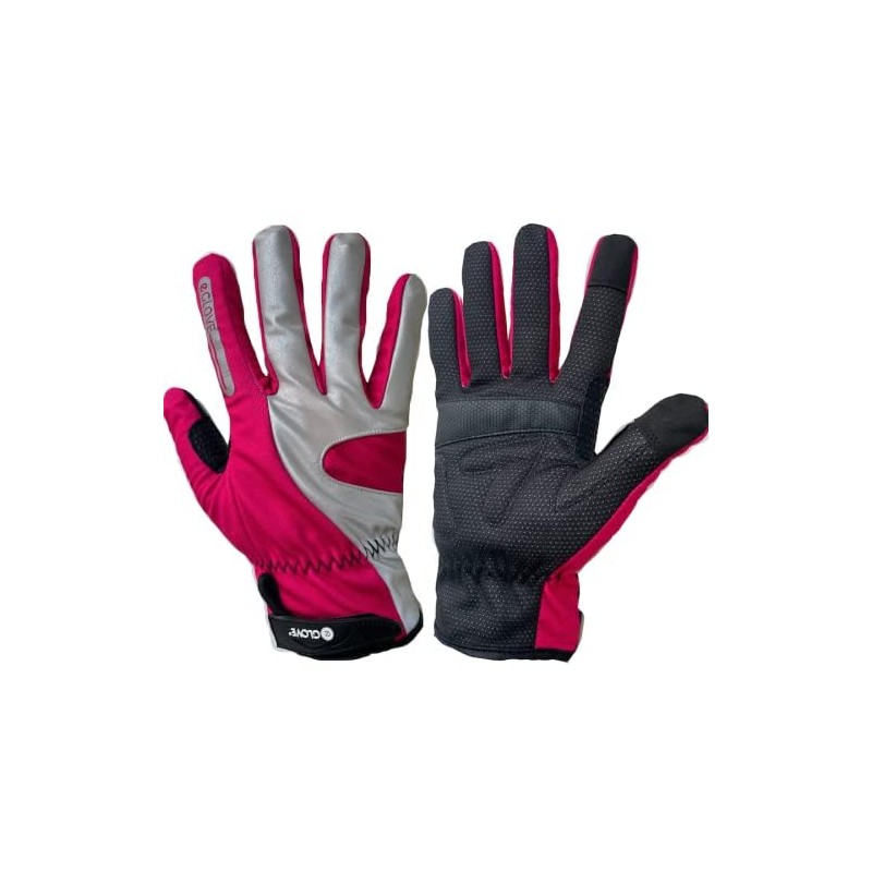 eGlove - BIKE GelPro Hi-Vis Touchscreen Cycling Gloves (Pink Hi-Vis,