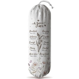 Hglian Grocery Bag Holder,You are Bible Verse Inspirational Plastic Shopping Bag Storage Organizer Keeper Extra Large