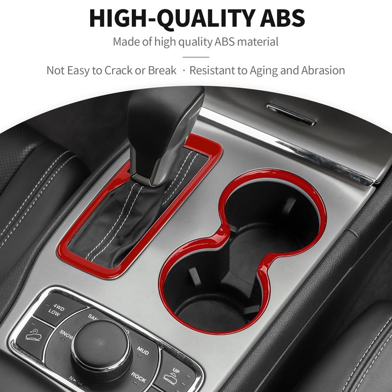 JeCar Front Cup Holder Gear Shift Panel Trim Compatible with