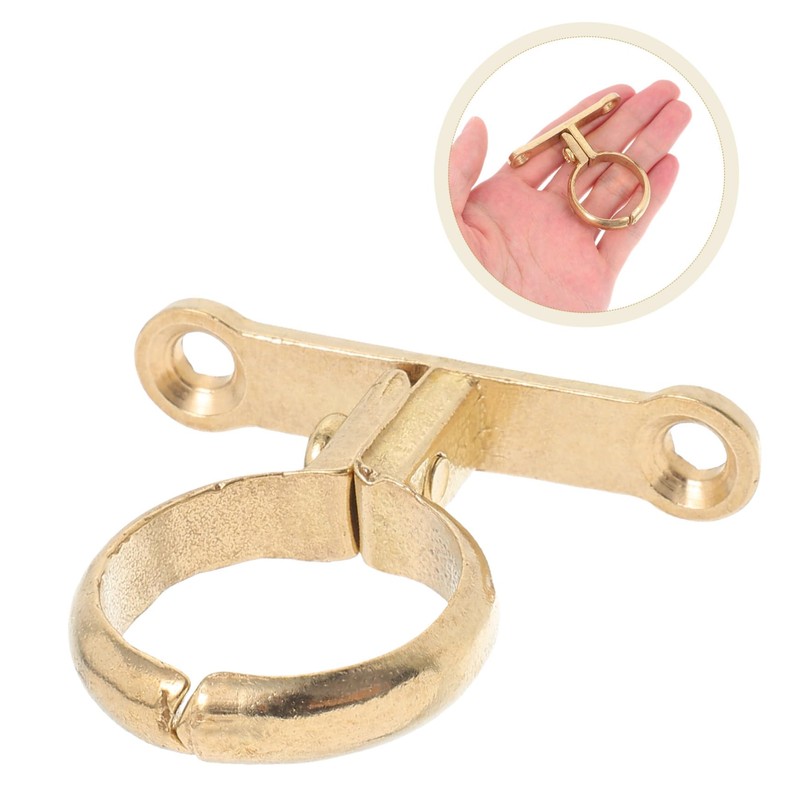 ORFOFE Heavy Duty Brass Pipe Strap Clamp Wall Mount Bracket