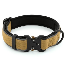PLUTUS PET Collar Táctico para Perro, Reflectante, Collar para Perro Resistente Ajustable, Suave Acolchado Y Cómodo, para Perros Pequeños, Medianos Y Grandes