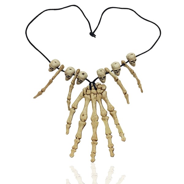 Bone Necklace Skeleton Necklace Skull Necklace Bone Jewelry Voodoo Necklace Caveman Necklace Cavewoman Accessories Voodoo Witch Accessories for Kids Voodoo Charm Costume Mens Bone Necklace Costume