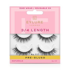 Eylure Pre-Glued Wispy Light Texture Eyelashes, No.117, Twin Pack