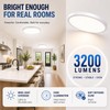 6Pack 3200LM Dimmable LED Flush Mount Ceiling Lights, 12 Inch