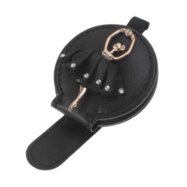 Hihaha Car Sunglasses Clip Magnetic Universal Sun Visor Eyeglasses Protective Storage Clip PU Leather Black 10x6cm 1 Pc